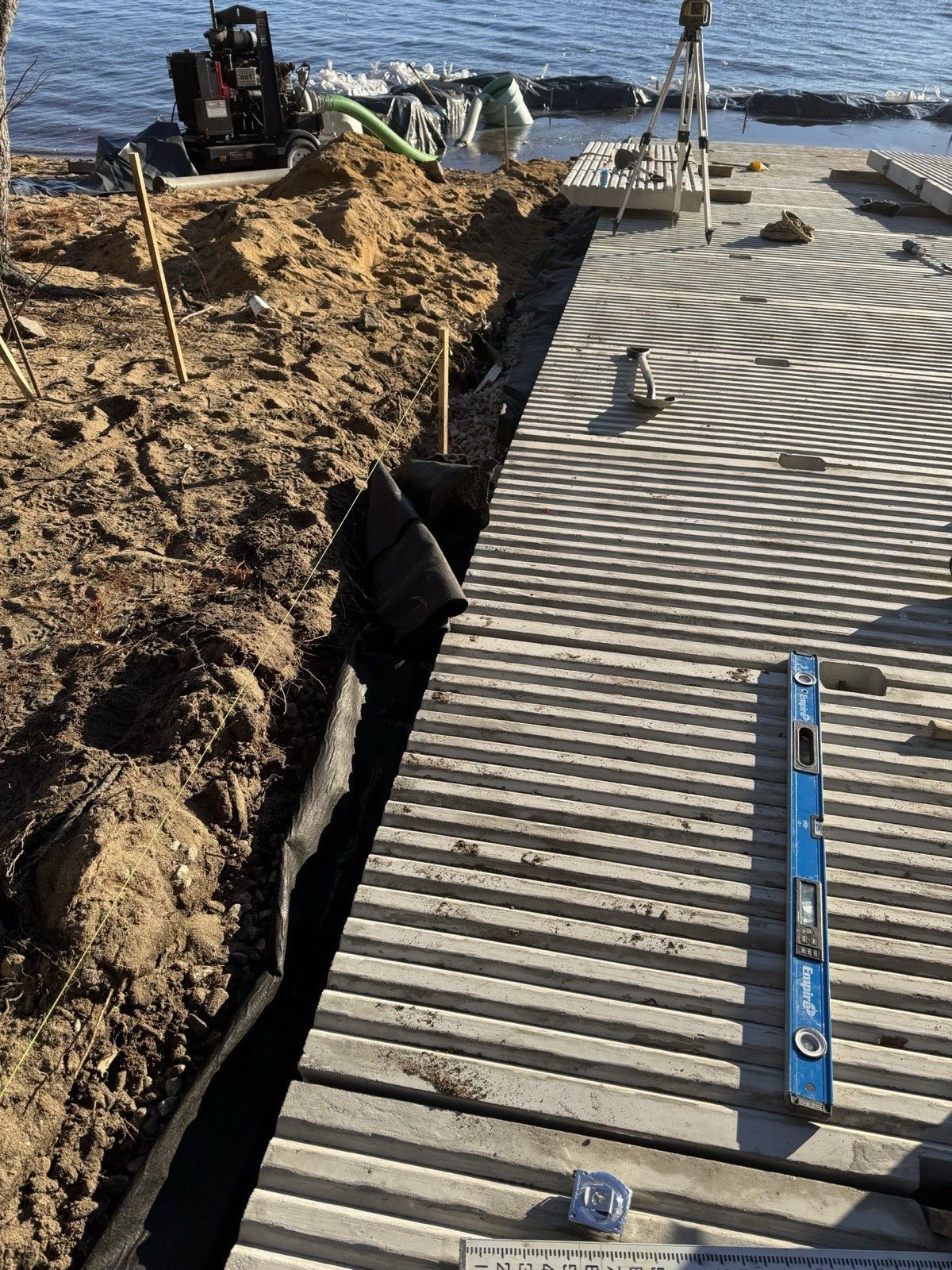 Boat Ramps: Woods crew and equipment on the job