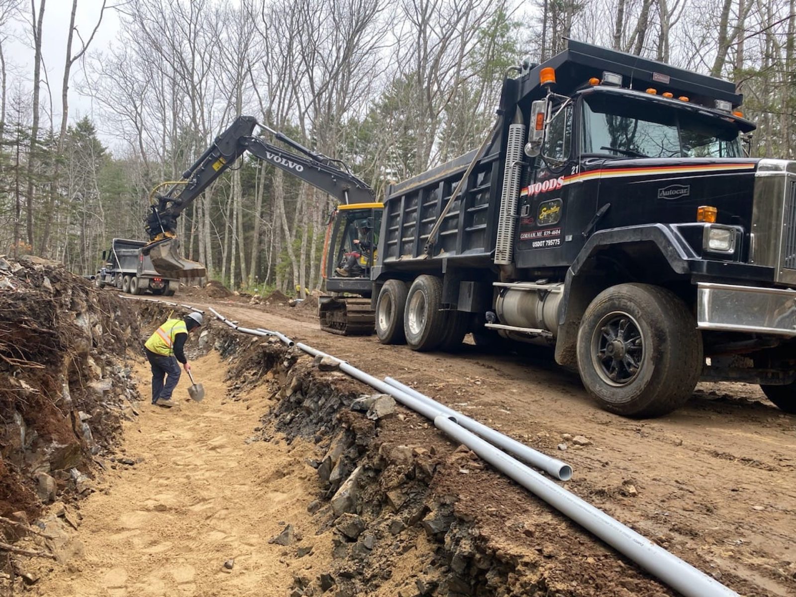 Commercial Sites: Woods crew and equipment on the job