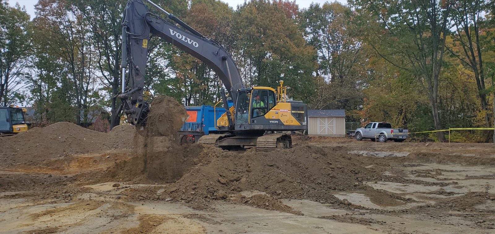Schools & Public Buildings: Woods crew and equipment on the job