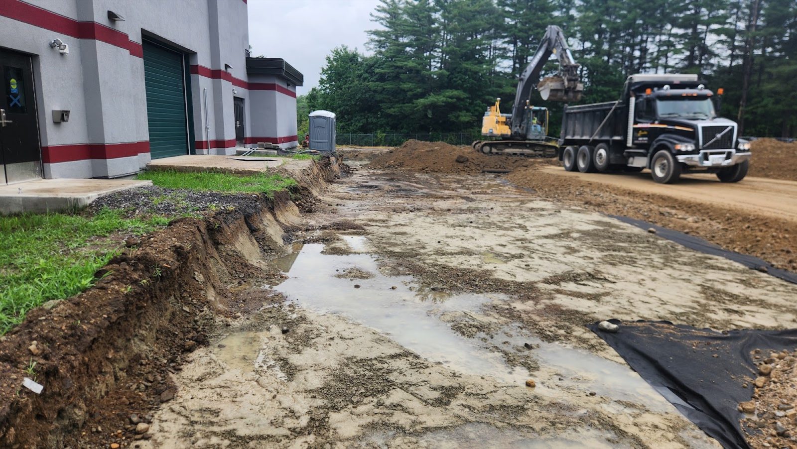 Schools & Public Buildings: Woods crew and equipment on the job