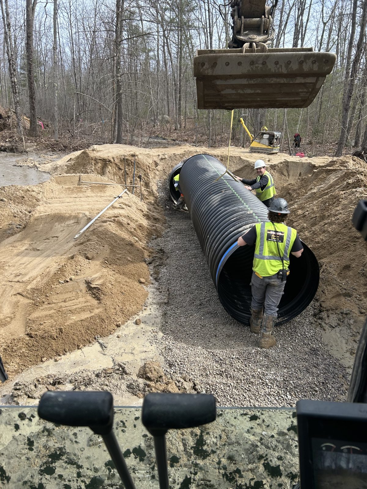 Storm Water: Woods crew and equipment on the job