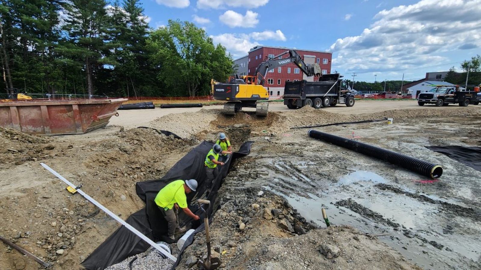 Storm Water: Woods crew and equipment on the job