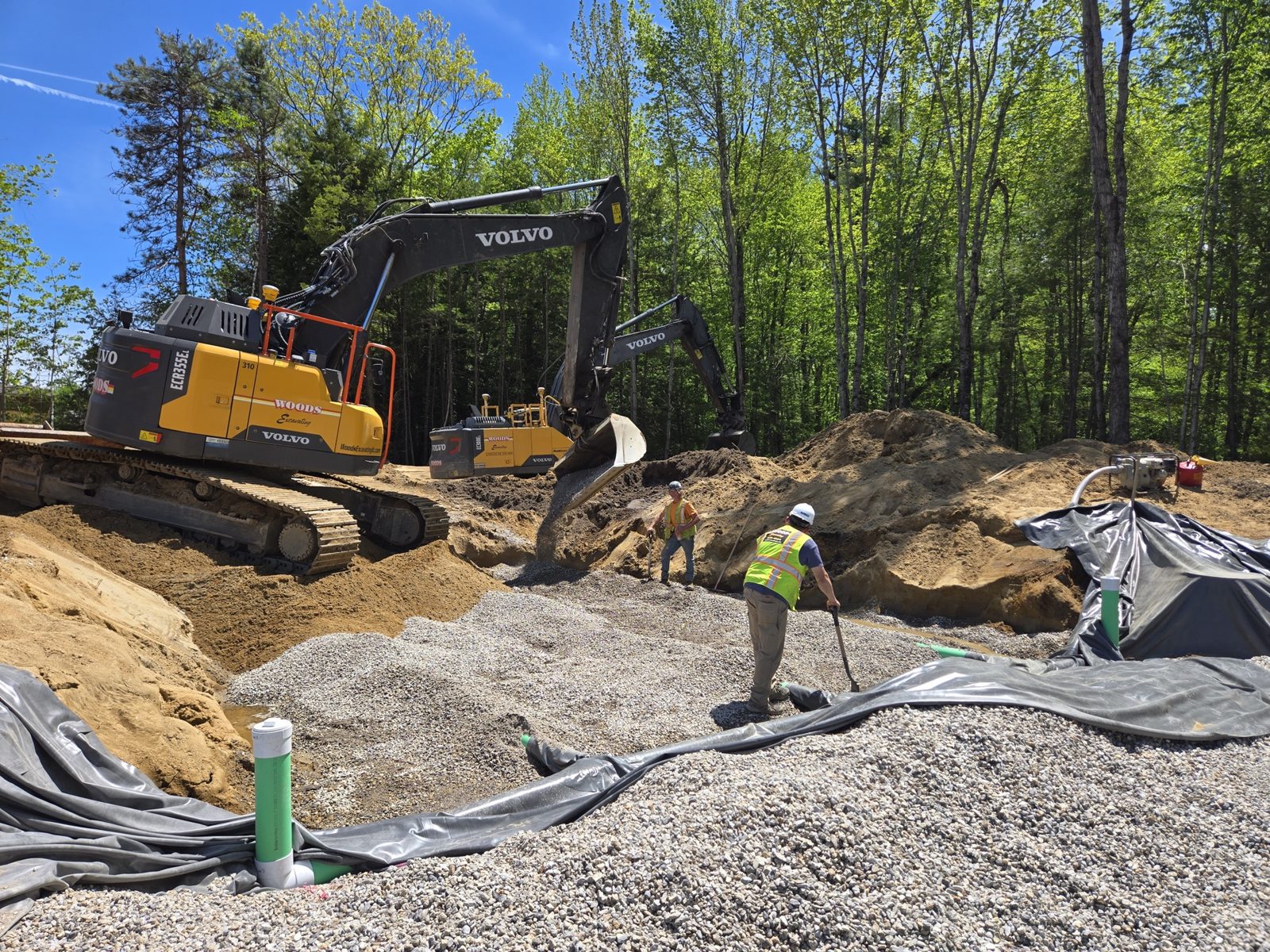Storm Water: Woods crew and equipment on the job