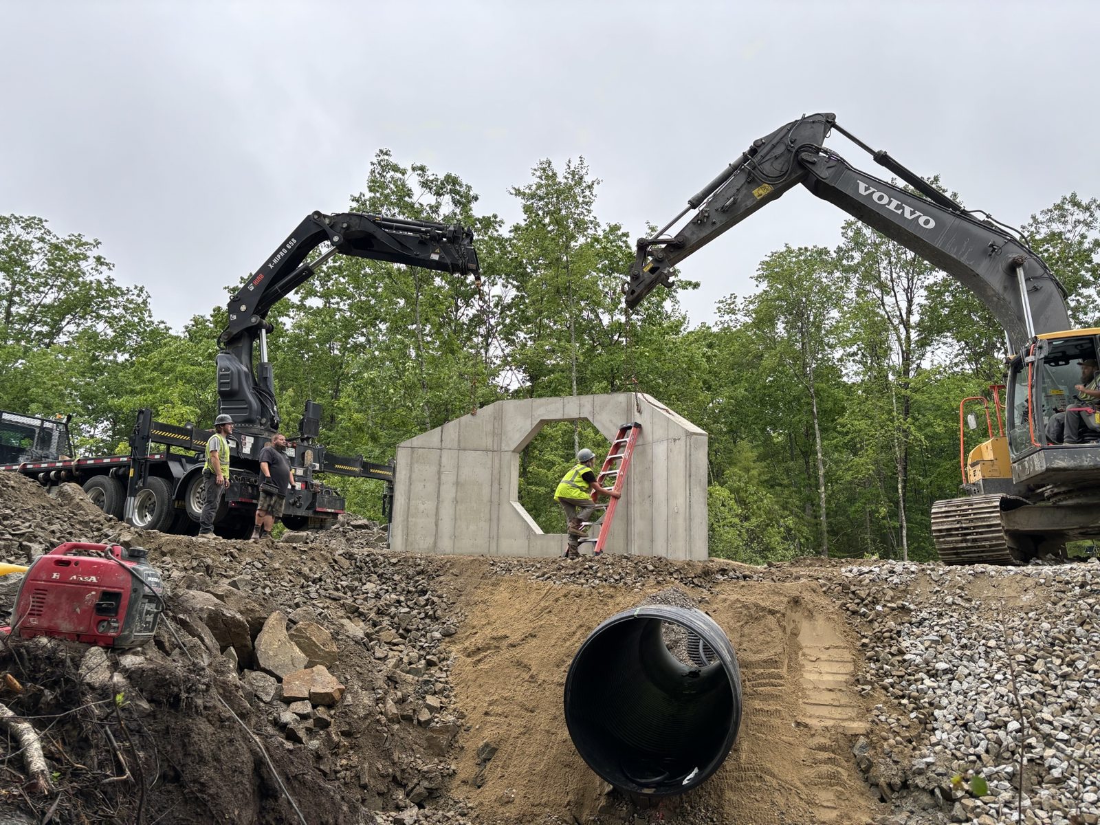 Storm Water: Woods crew and equipment on the job