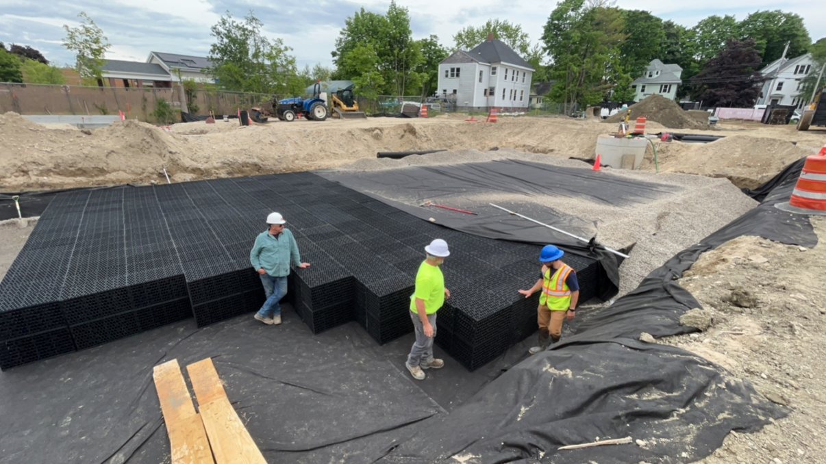 Storm Water: Woods crew and equipment on the job