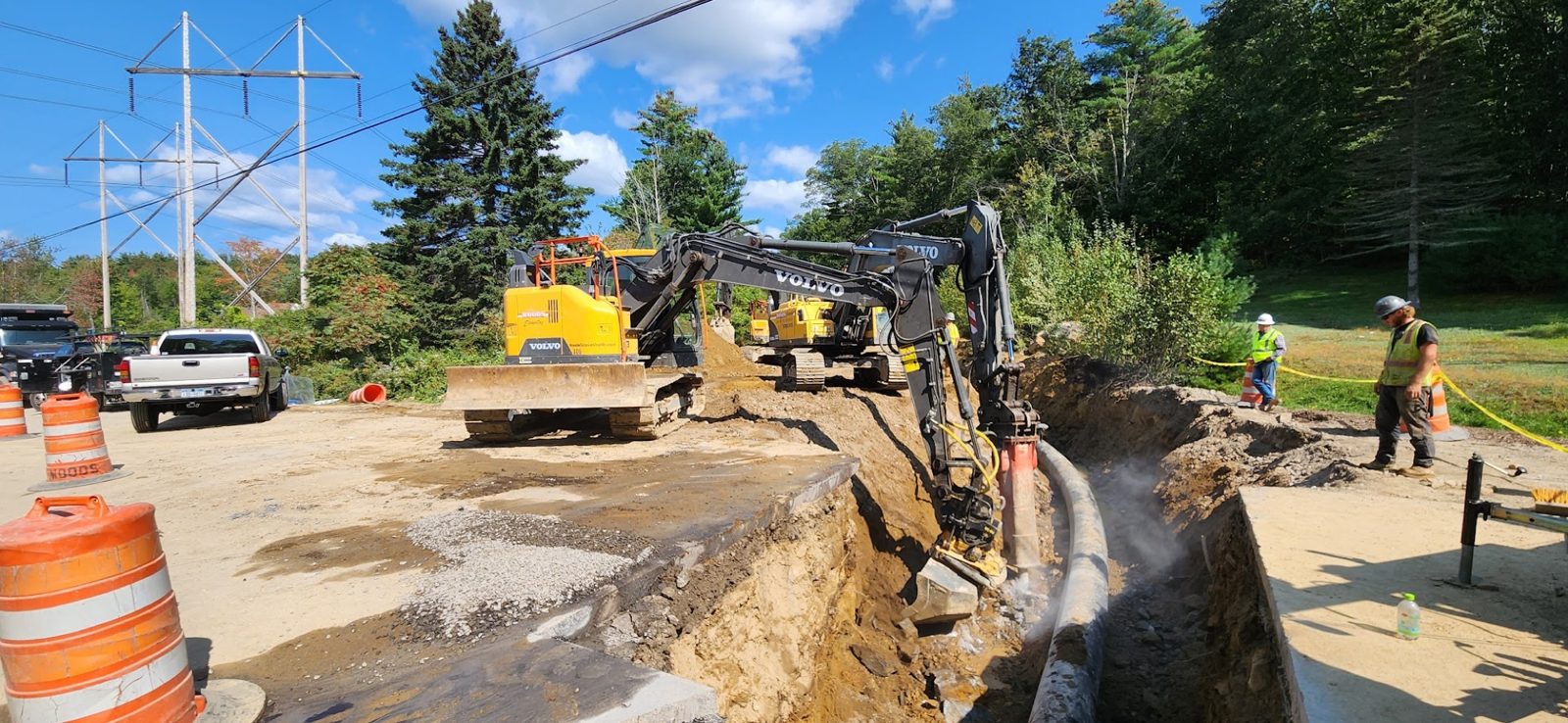 Water: Woods crew and equipment on the job