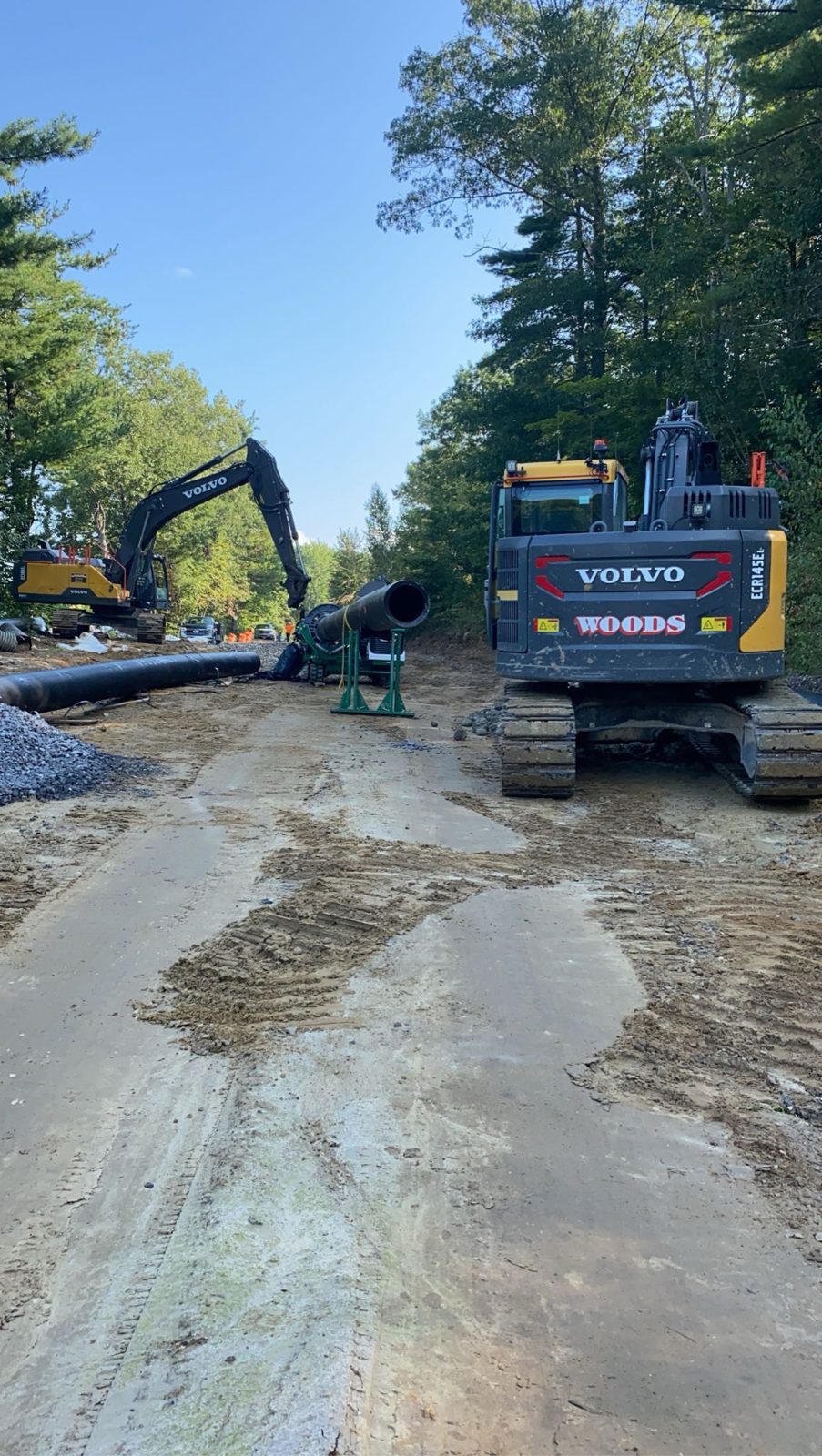 Water: Woods crew and equipment on the job