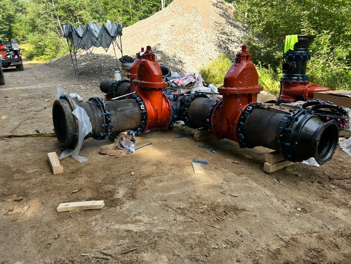 Water: Woods crew and equipment on the job